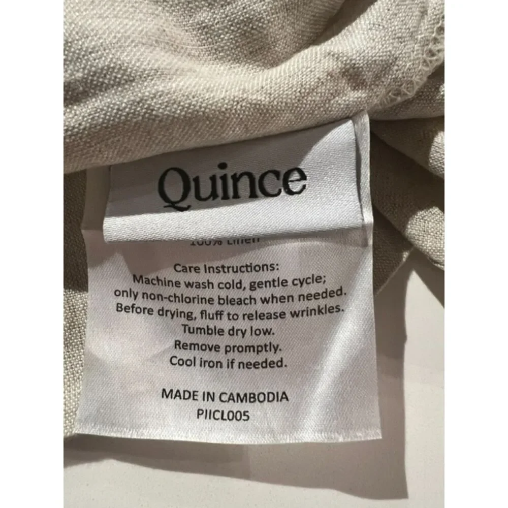 Quince European Linen Pillowcase Set King Sand
